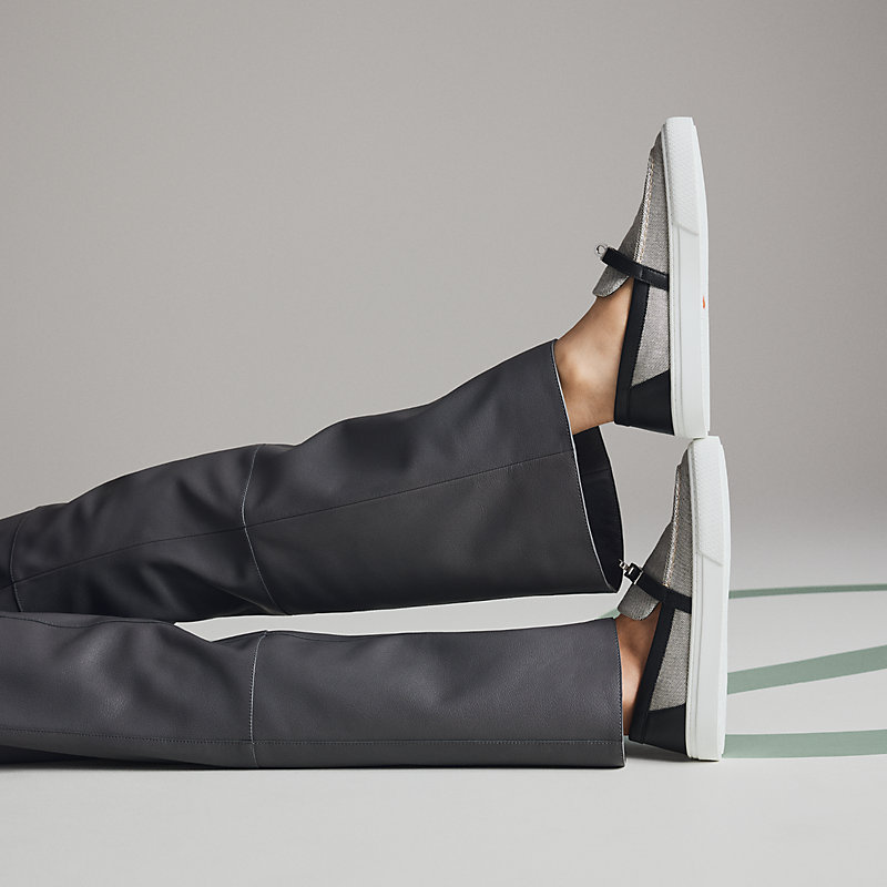 Game slip-on sneaker - Black | Hermès Netherlands